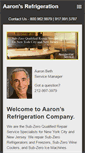 Mobile Screenshot of aaronsrefrigeration.com