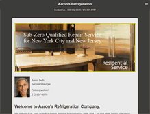 Tablet Screenshot of aaronsrefrigeration.com
